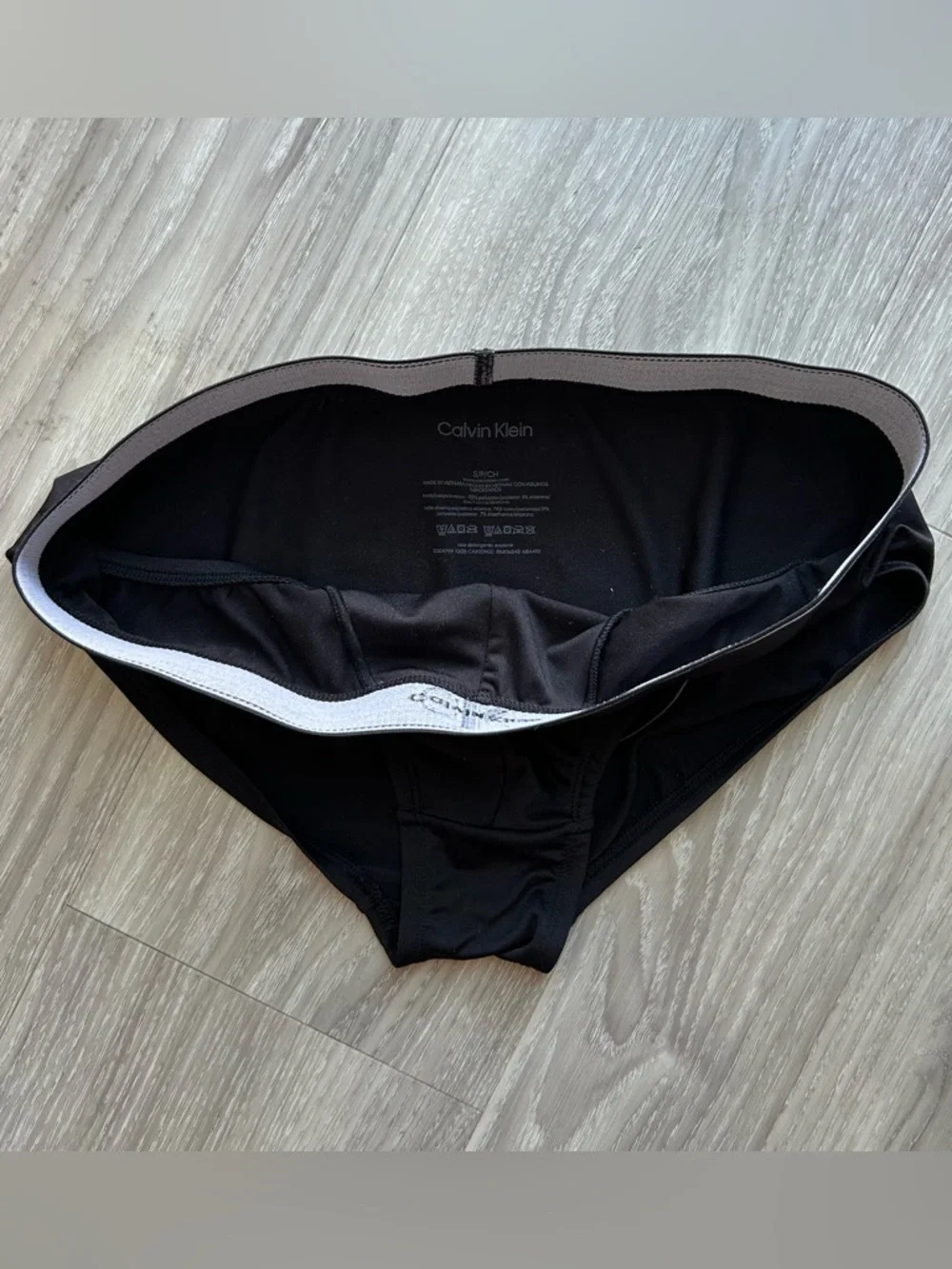 Calvin Klein |  Graphic Monogram Microfiber Stretch Hip Brief in Black (Small)
